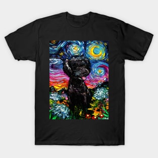 Black Poodle Night 3 T-Shirt